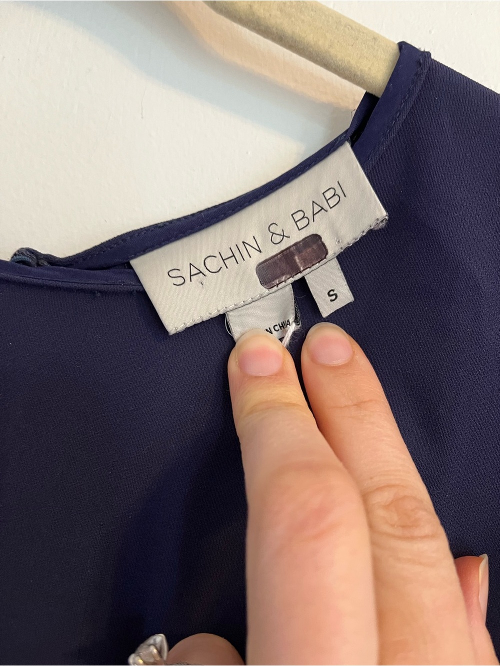Sachin + Babi Navy Blue Sleeveless High-low Dress Top Solange Blouse small - Picture 5 of 8